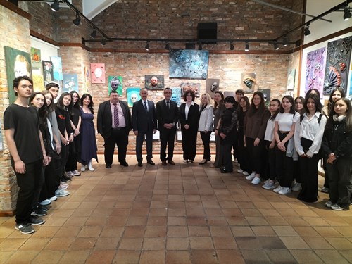 Muzaffer Çil Anadolu Lisesi Resim Sergisi Açılışı Yapıldı