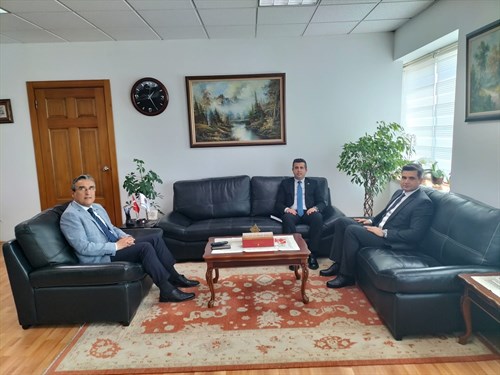 Mihalıççık Kaymakamı Sayın Furkan Öztürk ve Beylikova Kaymakamı Sayın İsmail Şanal, Kaymakamımız Sayın Sadettin Yücel'e Ziyarette Bulundu.